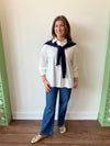 Karlie Navy Shawl-O/S