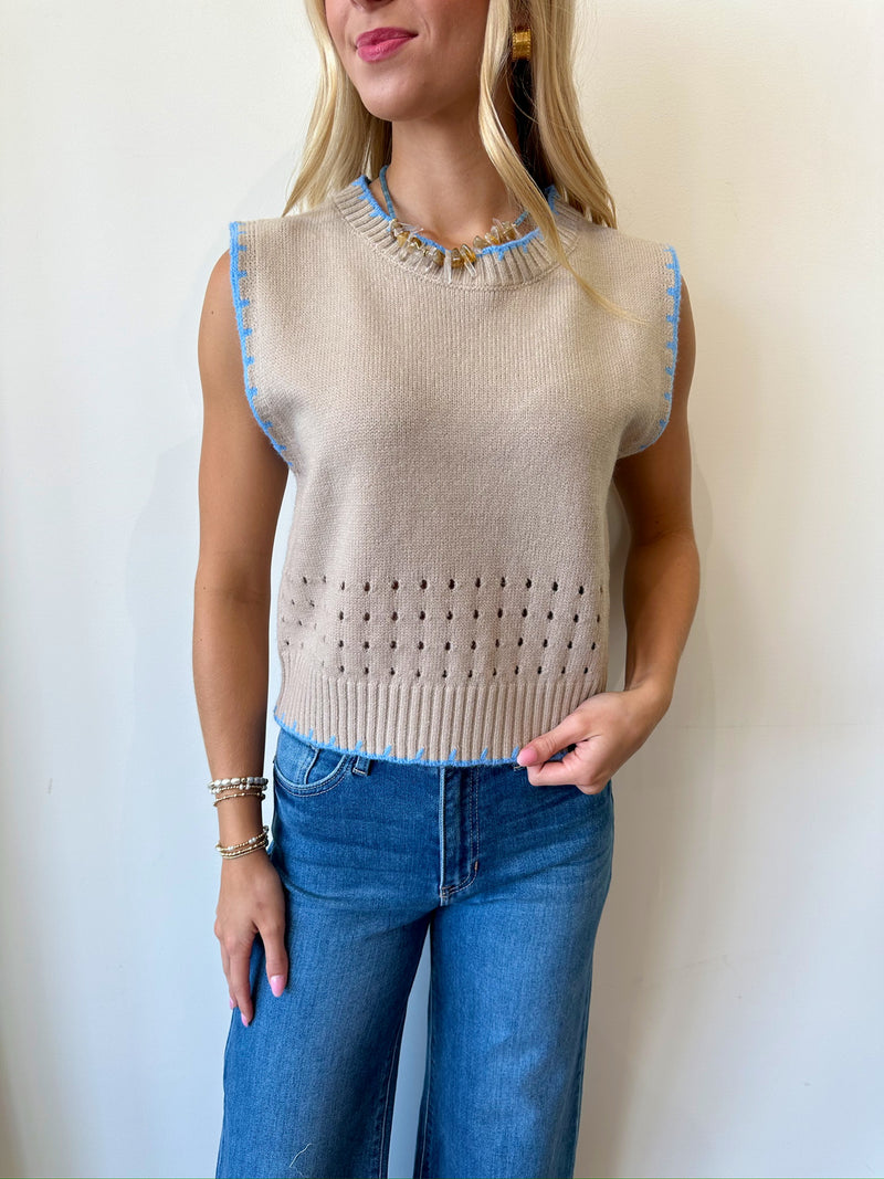Natalie Beige Top