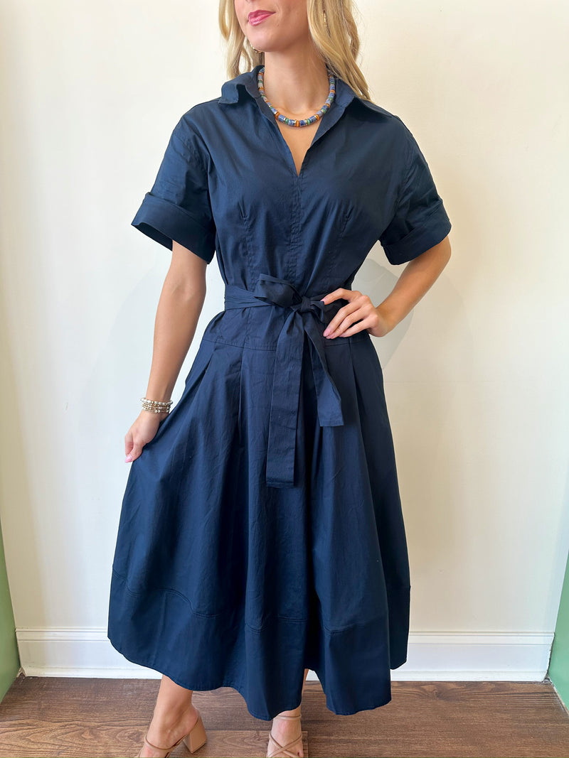 Evelyn Navy Dress