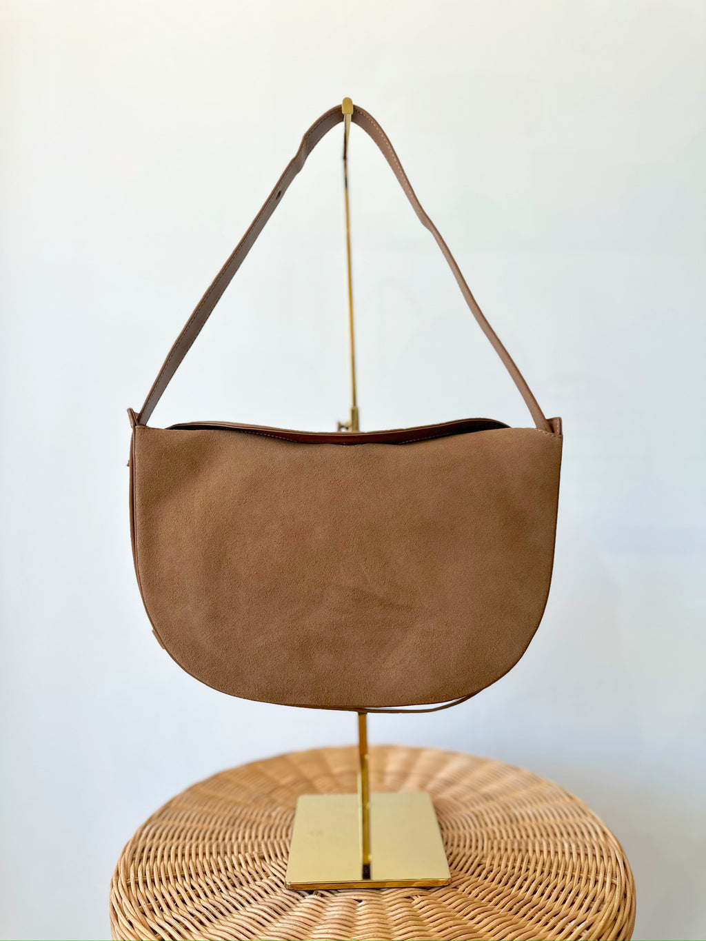 Sofia Suede Bag- Tan
