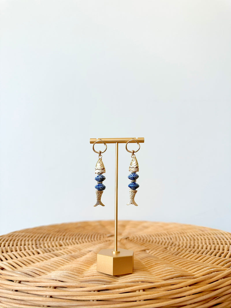 Jordan Fish Beaded Earrings