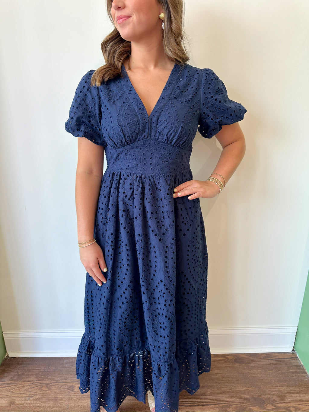 Lacey Navy Dress