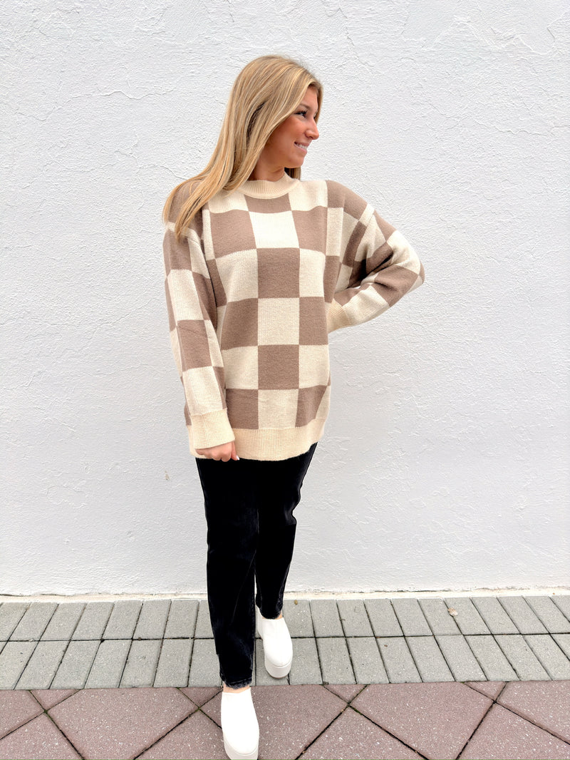 Nyla Checker Sweater