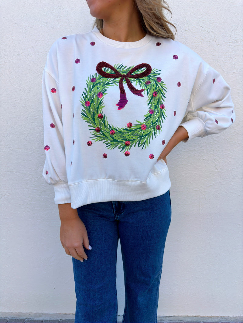 Holiday Wreath Sweatshirt