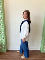Karlie Navy Shawl-O/S