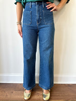 Lexie Patch Pocket Jeans-Dark