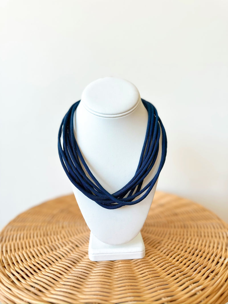 Ella Rope Necklace-Navy