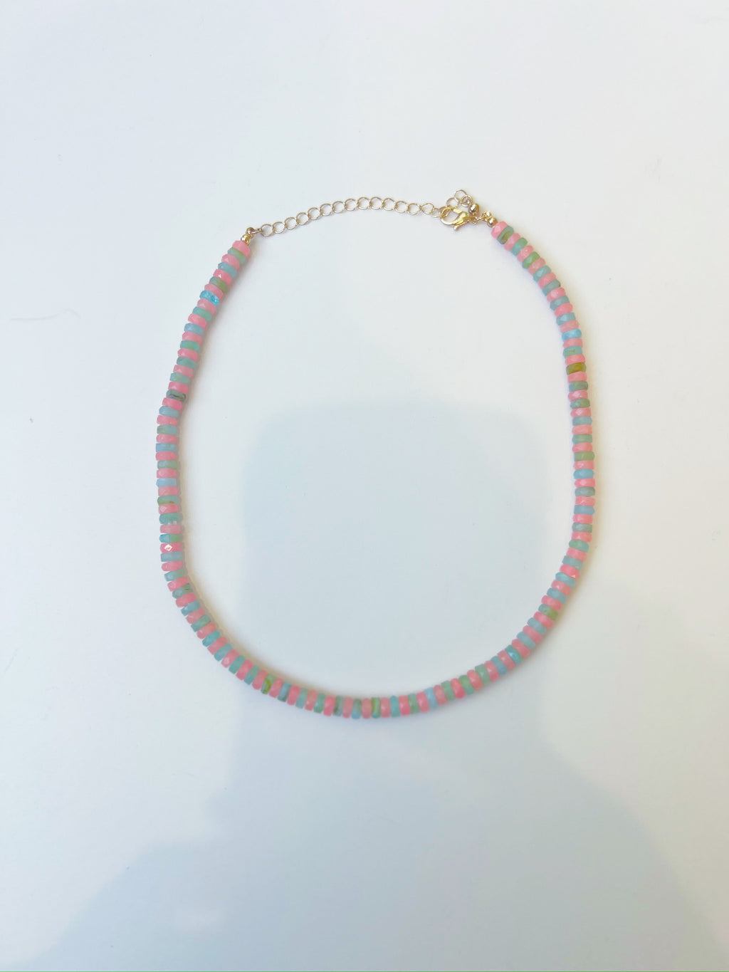 Emily Beaded Necklace-Pink