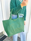 Gracie Woven Tote Bag -Green