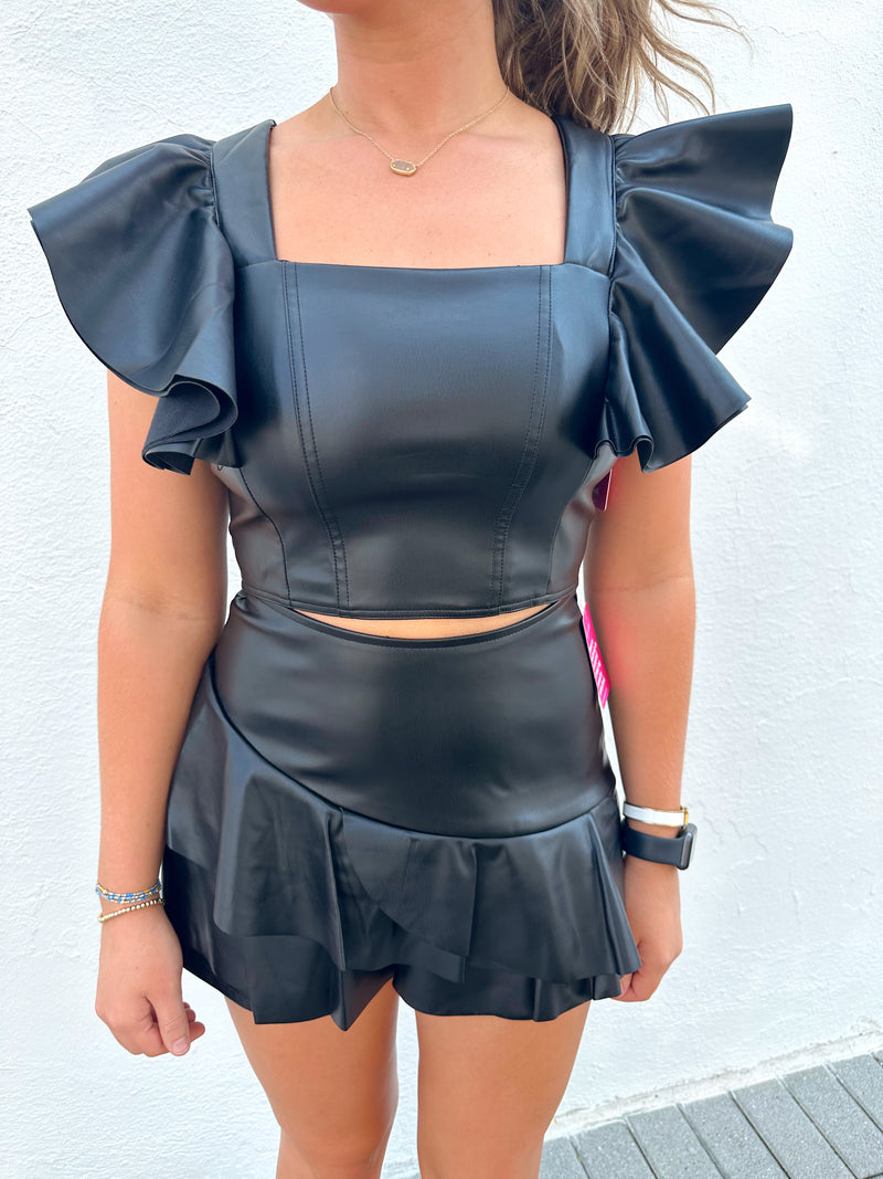Erin Leather Set Black