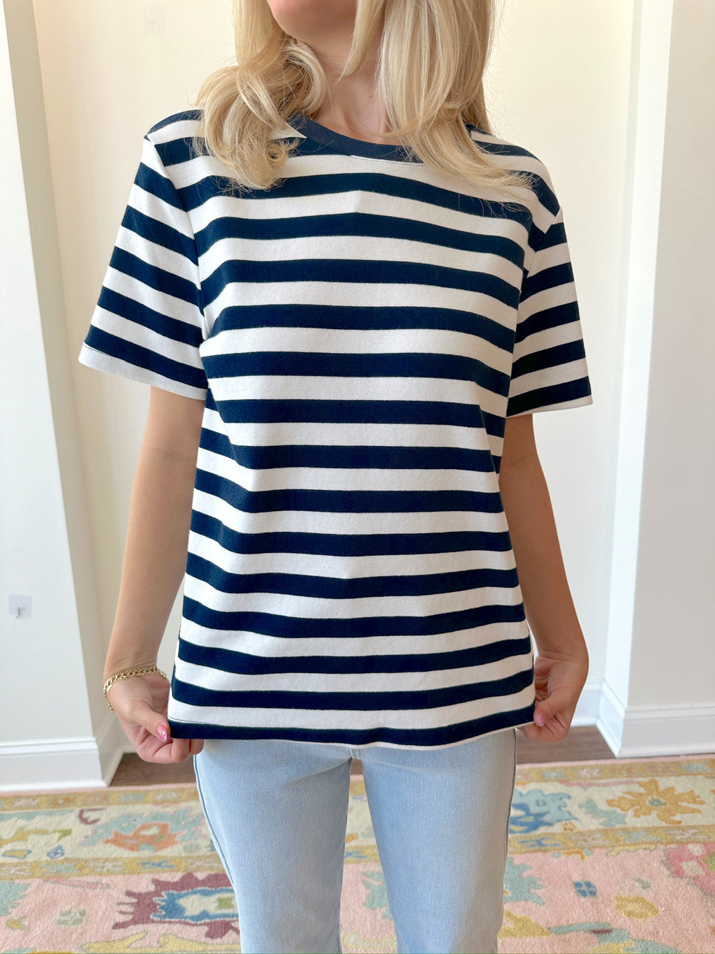 Kylie Navy Striped Top