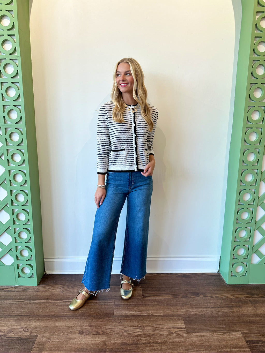 Jadie Striped Cardigan