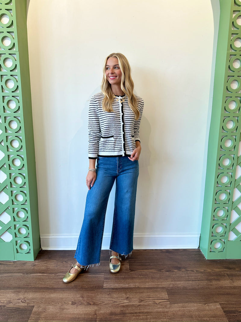 Jadie Striped Cardigan