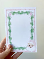 Pink Santa Notepad