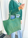 Gracie Woven Tote Bag -Green