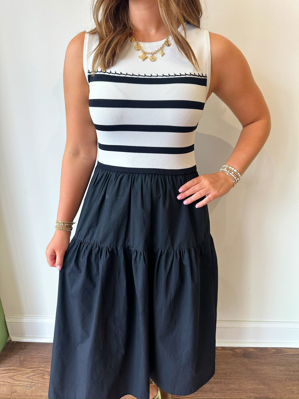 Katie Midi Dress-Black