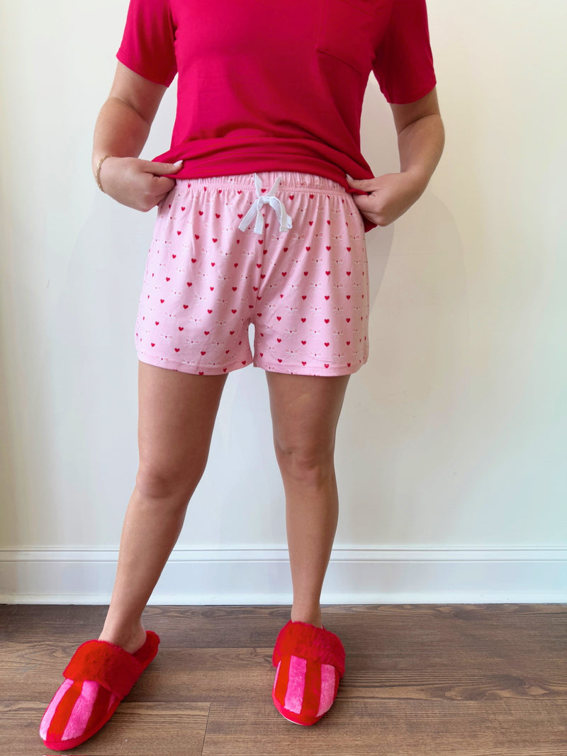 Heart and Bow PJ Shorts