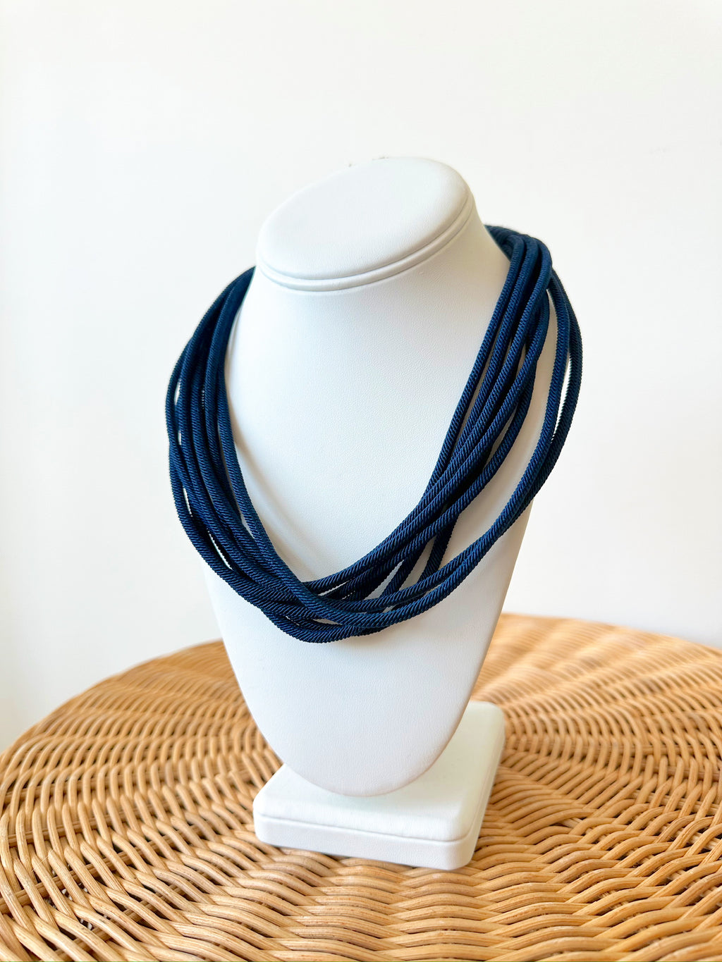 Ella Rope Necklace-Navy