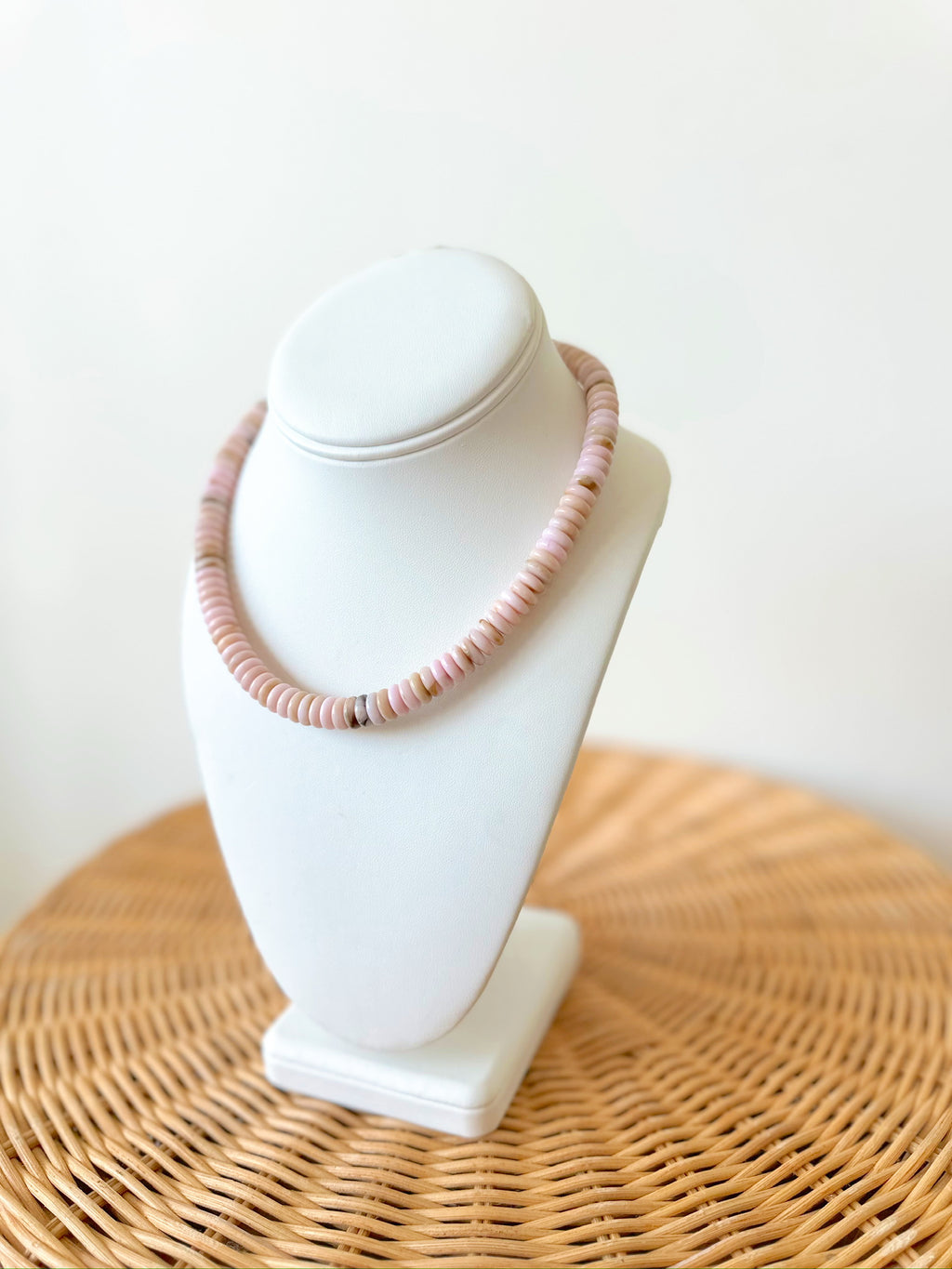 Harper Beaded Necklace-Pink