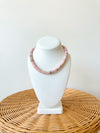 Harper Beaded Necklace-Pink