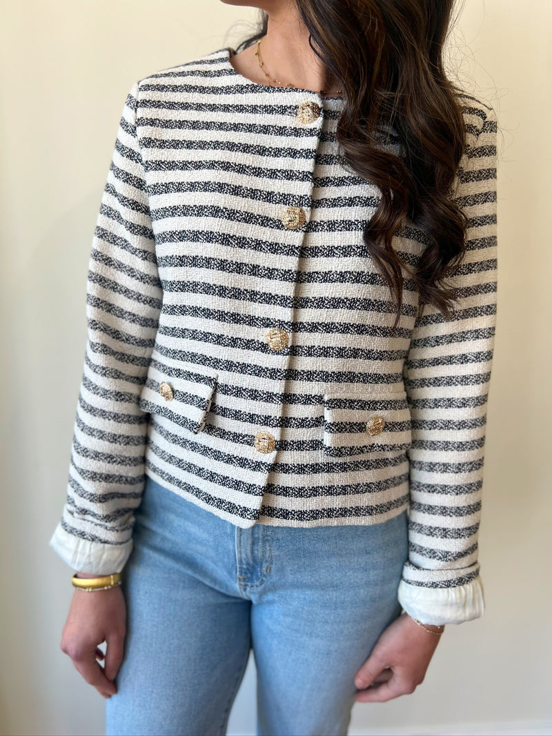 Morgan Striped Cardigan