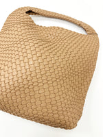 Brooke Woven Tote Bag- Taupe