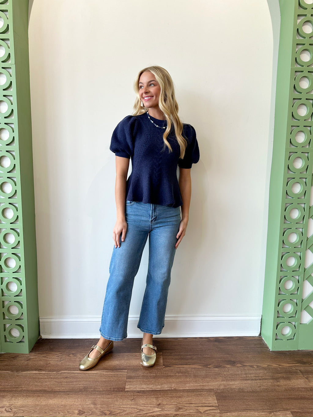 Parker Navy Top