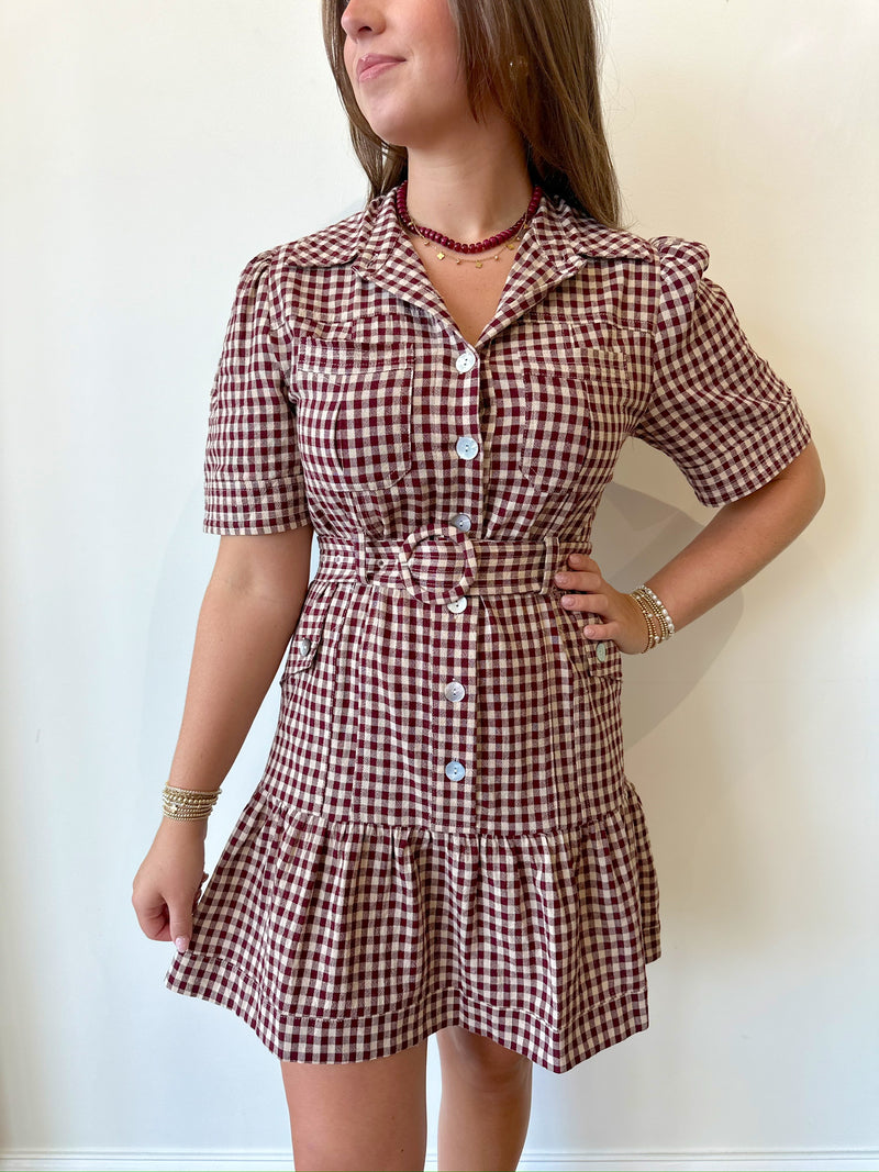 Monica Gingham Dress
