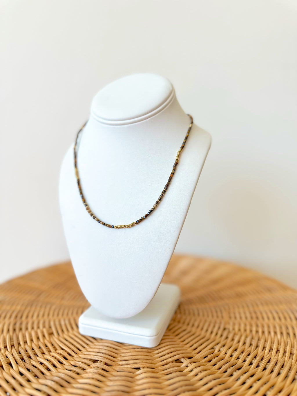Karlie Beaded Necklace- Brown