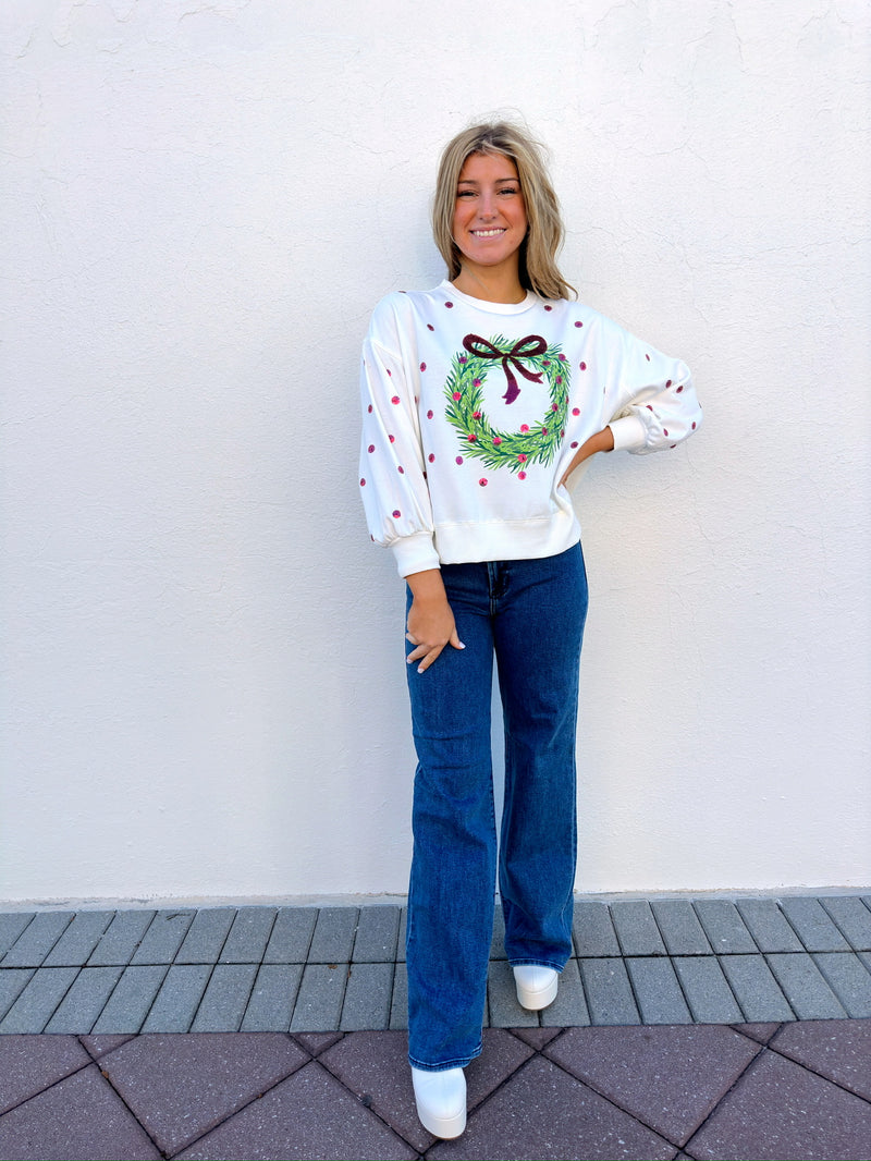 Holiday Wreath Sweatshirt