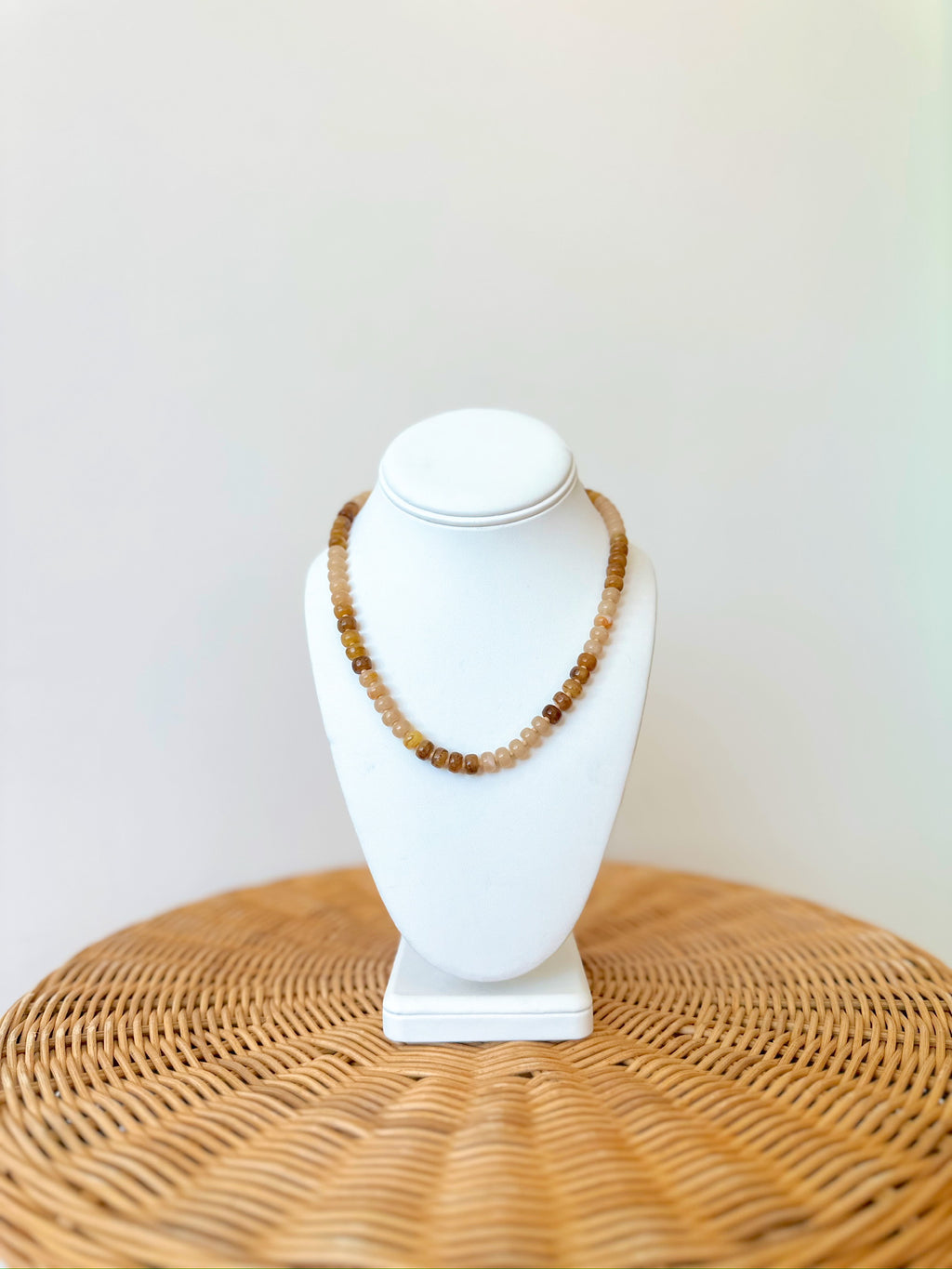 Jordan Beaded Necklace-Brown