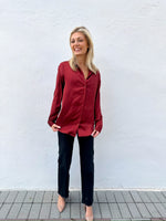 Rossi Satin Blouse Rust