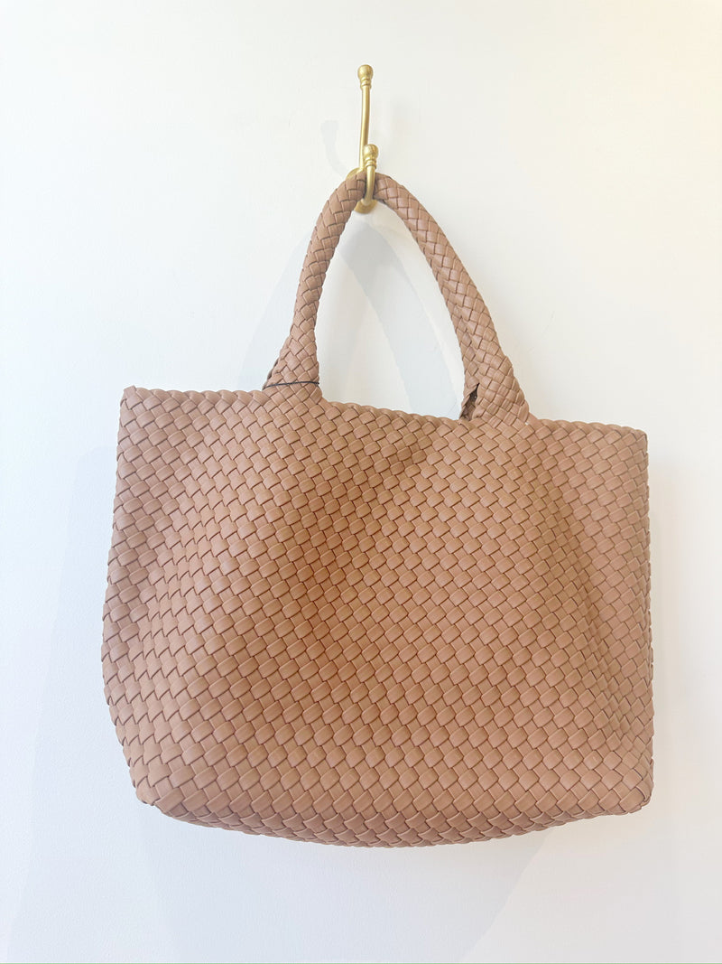 Gracie Woven Tote Bag-Taupe