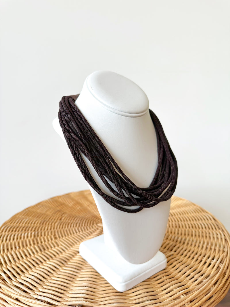 Ella Rope Necklace-Brown