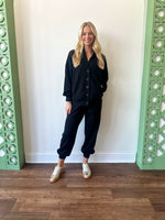 Macie Black Joggers