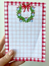 Red & White Holiday Notepad