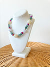 Kaylan Beaded Necklace-White Multi.