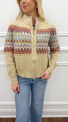 Londa Printed Cardigan-Tan