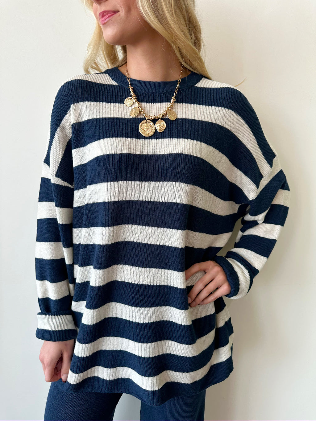 Lexie Knit Set-Navy