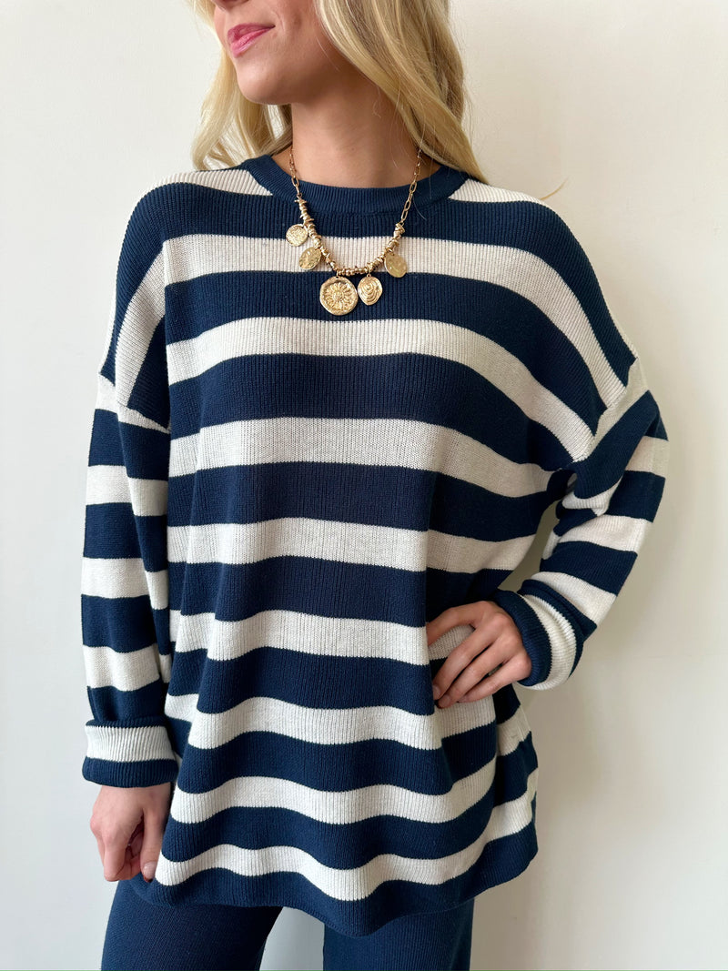 Lexie Knit Set-Navy