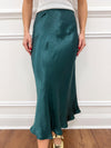 Skylar Satin Skirt-Teal