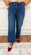 Zienna Wide Leg Jeans-Dark