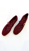 Jane Burgundy Flats