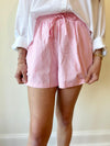 Lynn Striped Shorts-Pink