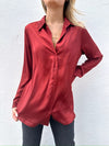 Rossi Satin Blouse Rust