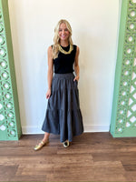 Meghan Charcoal Skirt