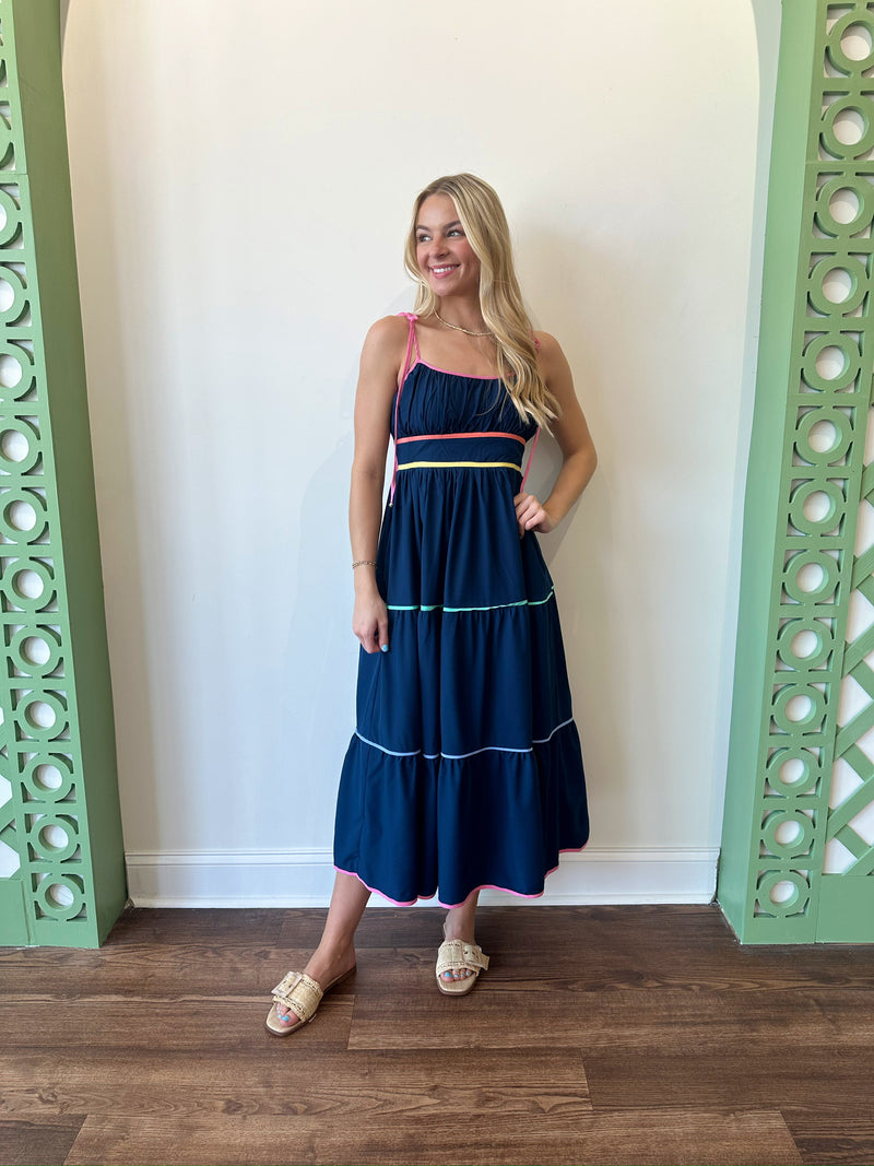 Gabby Navy Dress