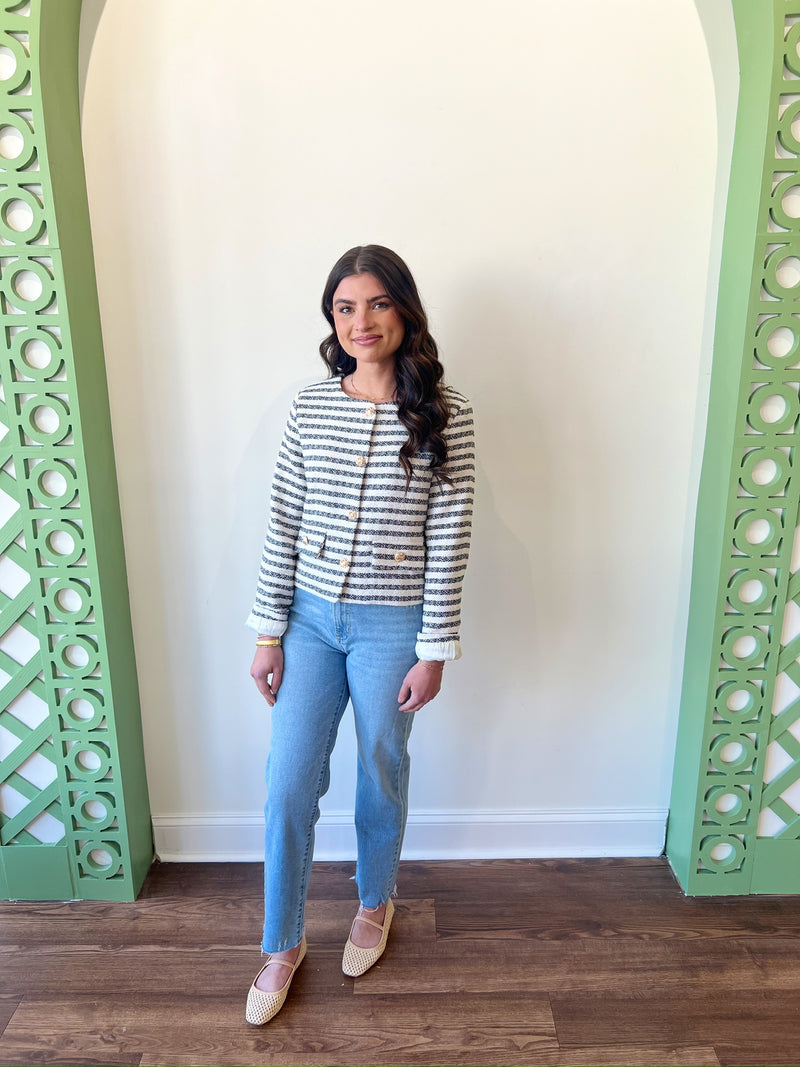 Morgan Striped Cardigan