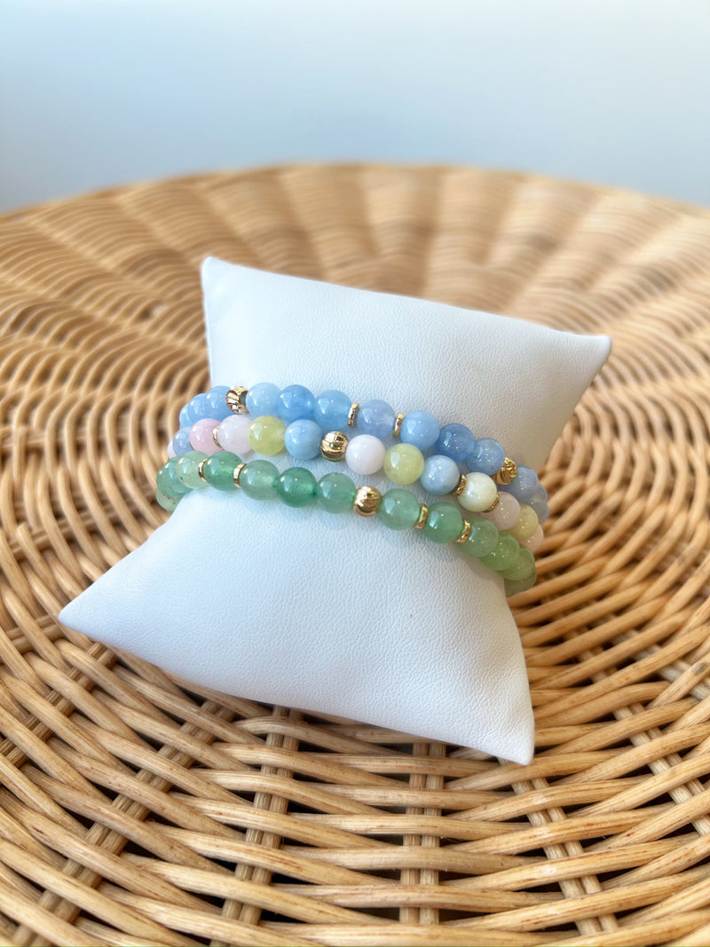 Madison Beaded Bracelet- Mint