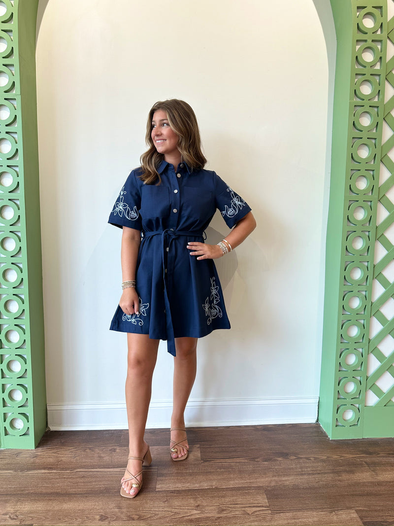 Amber Navy Dress